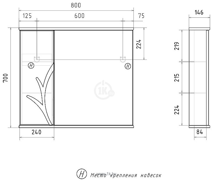 Фотографии Volna  Adel 80 L (белый)