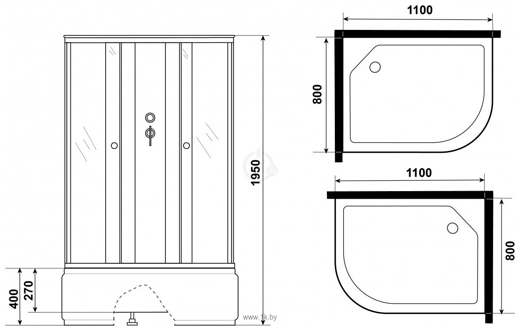 Фотографии Niagara Promo P110/80/40L/MT/BK 110x80x195