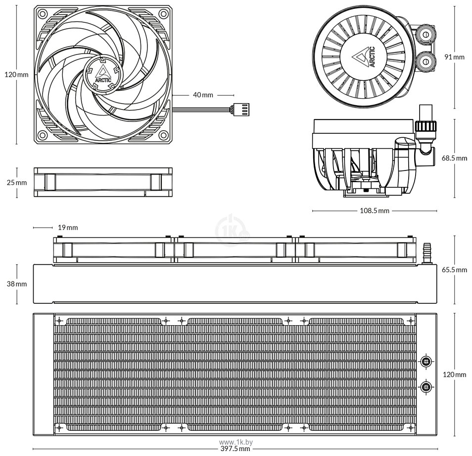 Фотографии Arctic Liquid Freezer III 360 Black ACFRE00136A