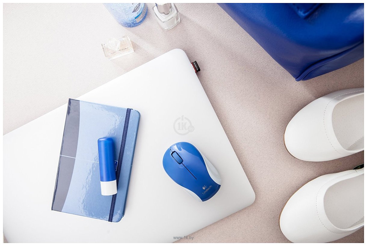 Фотографии Logitech Wireless Mini Mouse M187 Blue USB