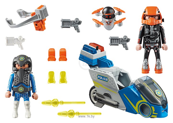 Фотографии Playmobil Galaxy Police 70020 Полицейский байк