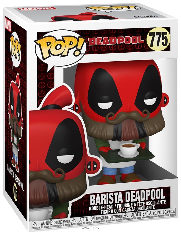Фотографии Funko POP! Bobble Marvel Deadpool 30th Coffee Barista 54653