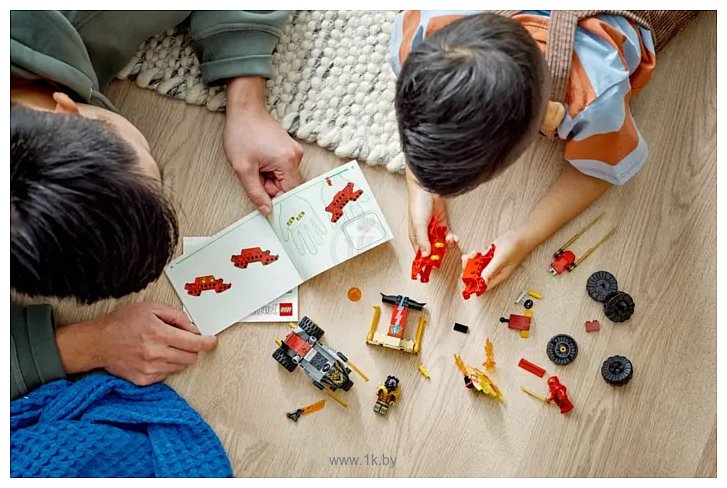 Фотографии LEGO Ninjago 71789 Кай и Рас битва на машине и мотоцикле