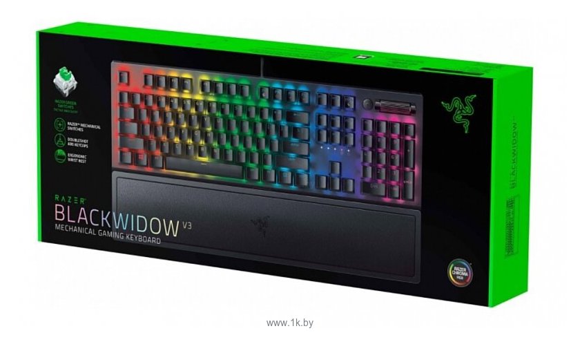 Фотографии Razer blackWidow V3 Yellow Switch black USB