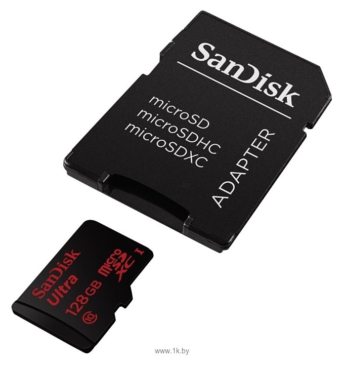 Фотографии Sandisk Ultra microSDXC Class 10 UHS-I 48MB/s 128GB + SD adapter