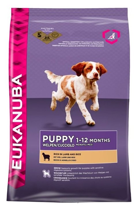 Фотографии Eukanuba (12 кг) Puppy Dry Dog Food All Breeds Rich in Lamb & Rice