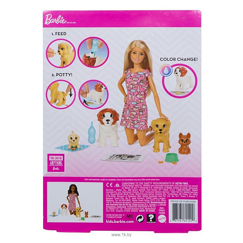 Фотографии Barbie Doggy Daycare Doll & Pets FXH08