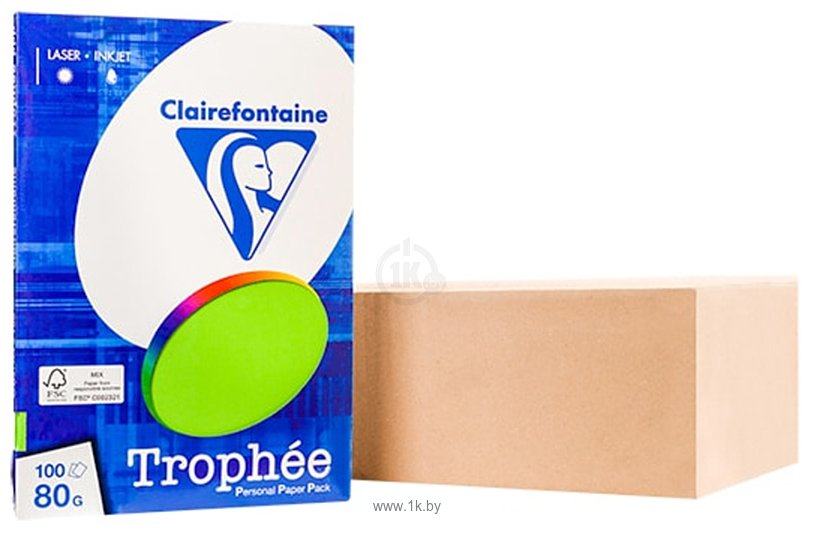 Фотографии Clairefontaine Trophee A4 80 г/кв.м 100 л 4115C (ярко-зеленый)