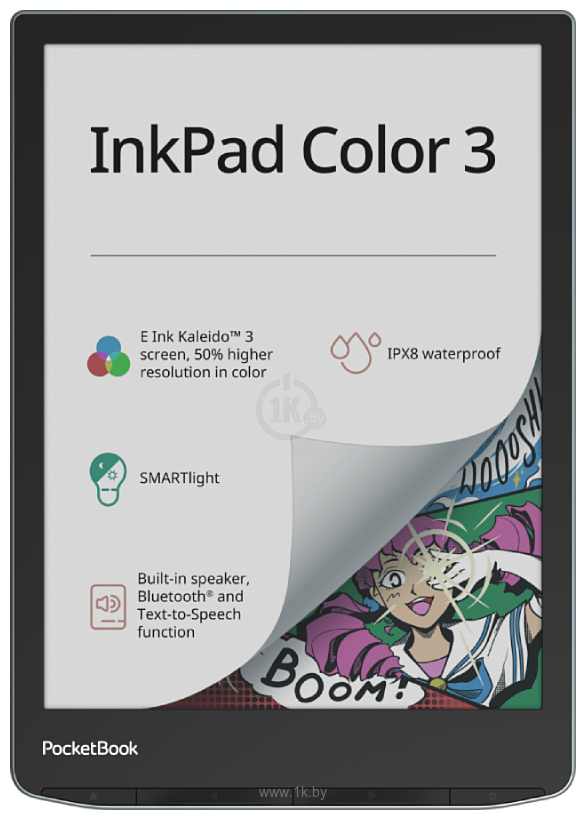 Фотографии PocketBook 743K3 InkPad Color 3 (черный/серебристый)