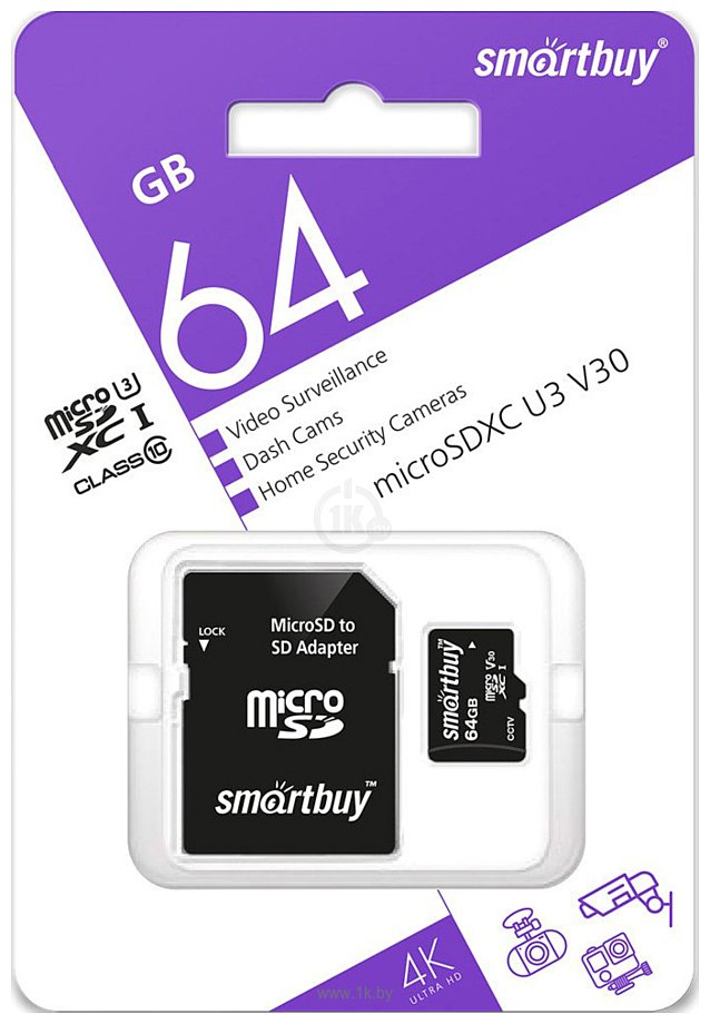 Фотографии SmartBuy microSDXC SB64GBSDCCTV 64GB