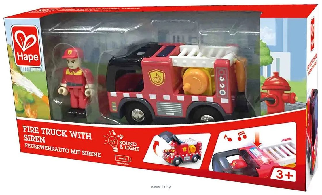 Фотографии Hape Пожарная машина с сиреной E3737-HP