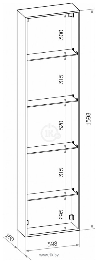 Фотографии Континент Mirror Box Black Led 40х160