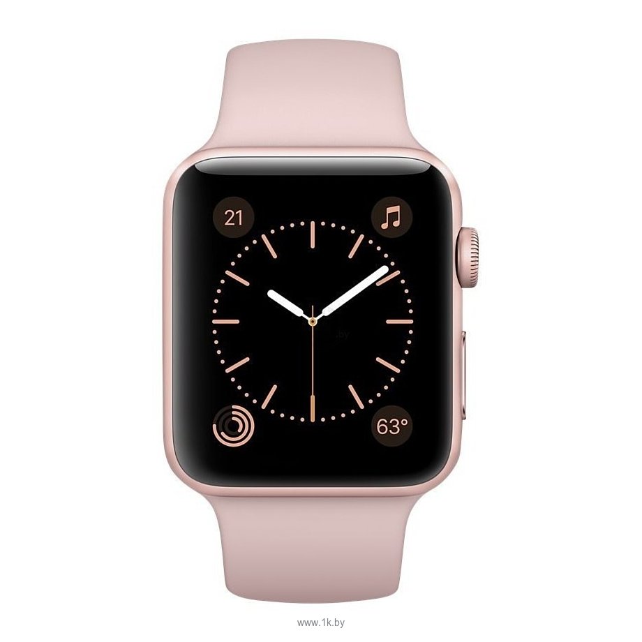 Фотографии Apple Watch Series 1 42mm Rose Gold with Pink Sand Sport Band (MQ112)