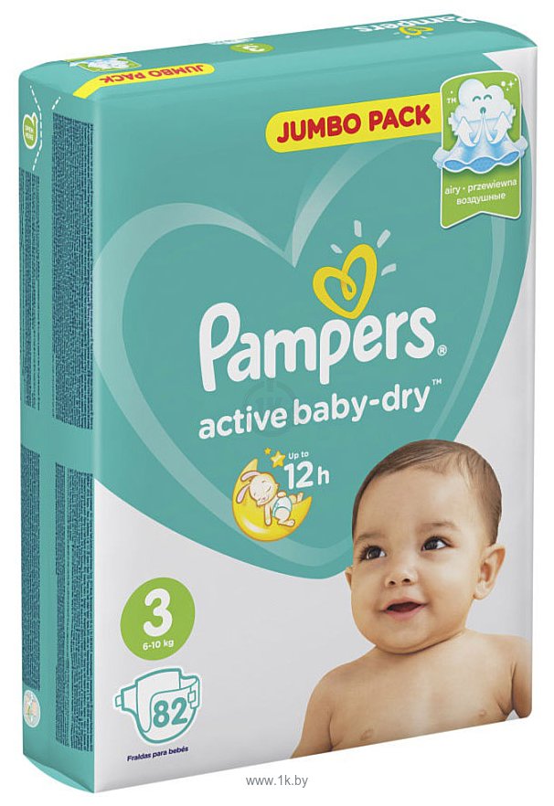 Фотографии Pampers Active Baby-Dry 3 Midi (6-10 кг), 82 шт