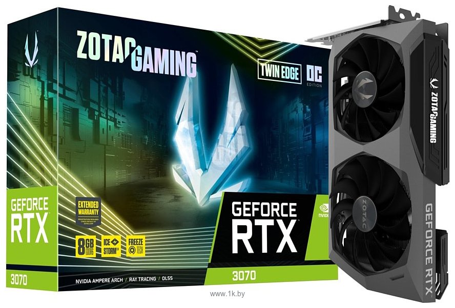 Фотографии ZOTAC Gaming GeForce RTX 3070 Twin Edge OC LHR 8GB (ZT-A30700H-10PLHR)