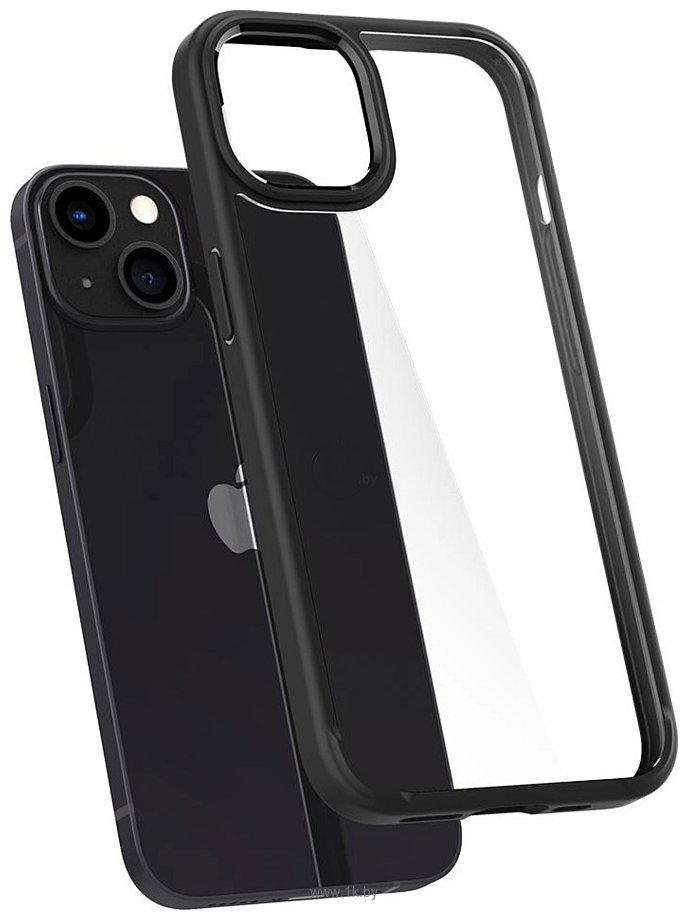 Фотографии Spigen Ultra Hybrid для iPhone 13 ACS03523 (черный)