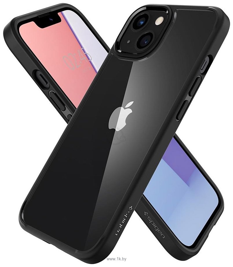 Фотографии Spigen Ultra Hybrid для iPhone 13 ACS03523 (черный)