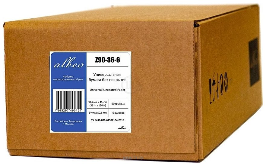 Фотографии Albeo Engineer 914 мм x 45.7 м 90 г/м2 Z90-36-6