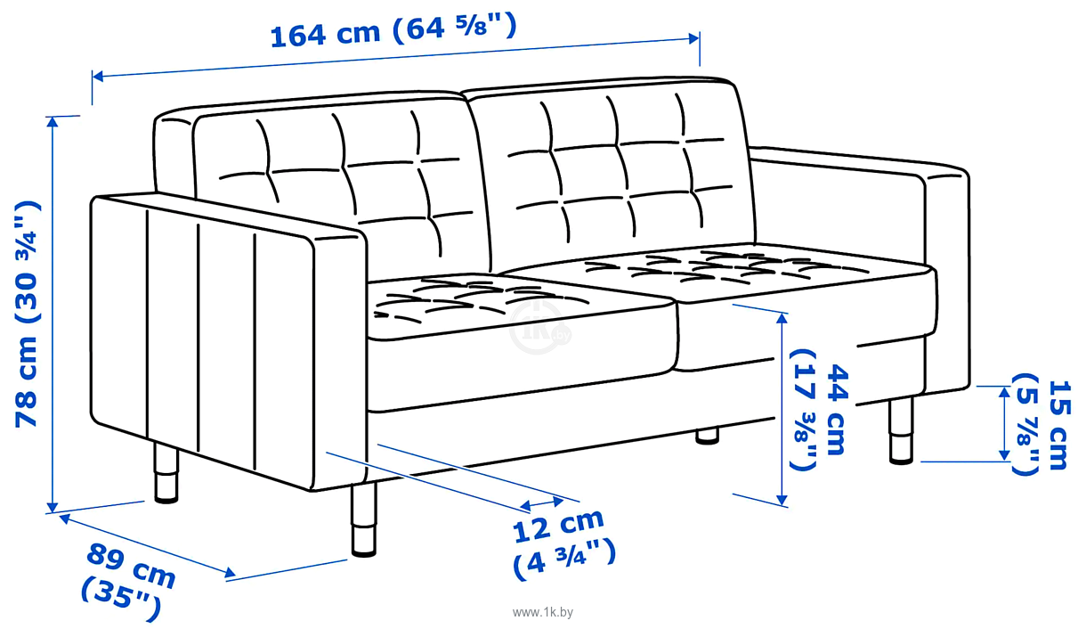 Фотографии Ikea Ландскруна 092.489.02 (бумстад белый/металл)