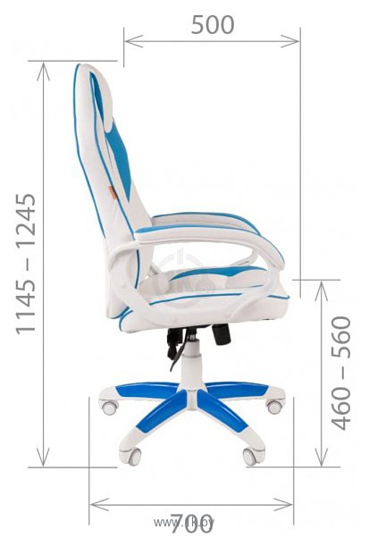 Фотографии CHAIRMAN Game 16 White (белый/синий)