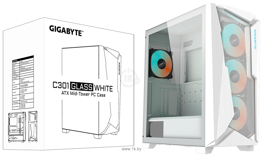 Фотографии Gigabyte C301 Glass (белый)