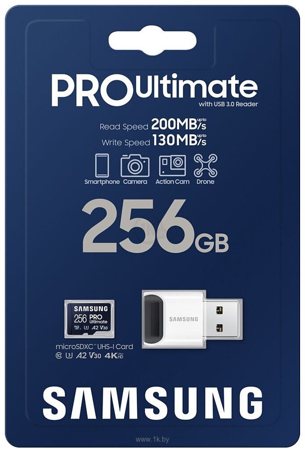 Фотографии Samsung PRO Ultimate microSDXC 256GB (с кардридером)