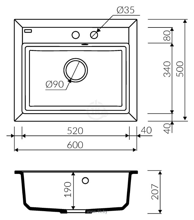 Фотографии MARMORIN IVO 1 bowl sink 718 103