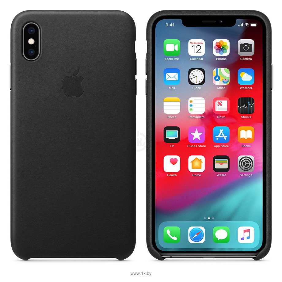 Фотографии Apple Leather Case для iPhone XS Max Black