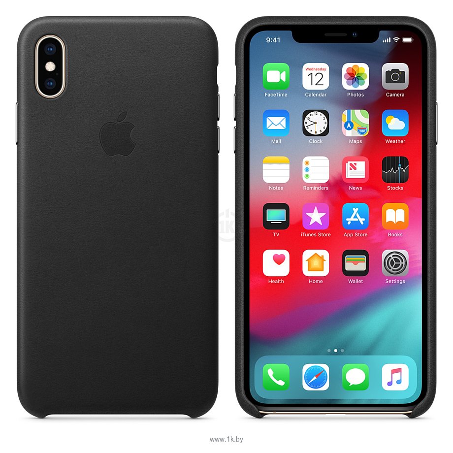 Фотографии Apple Leather Case для iPhone XS Max Black