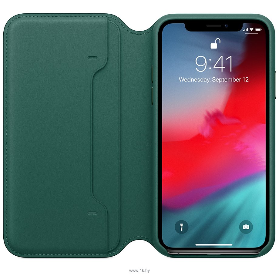 Фотографии Apple Leather Folio для iPhone XS Forest Green