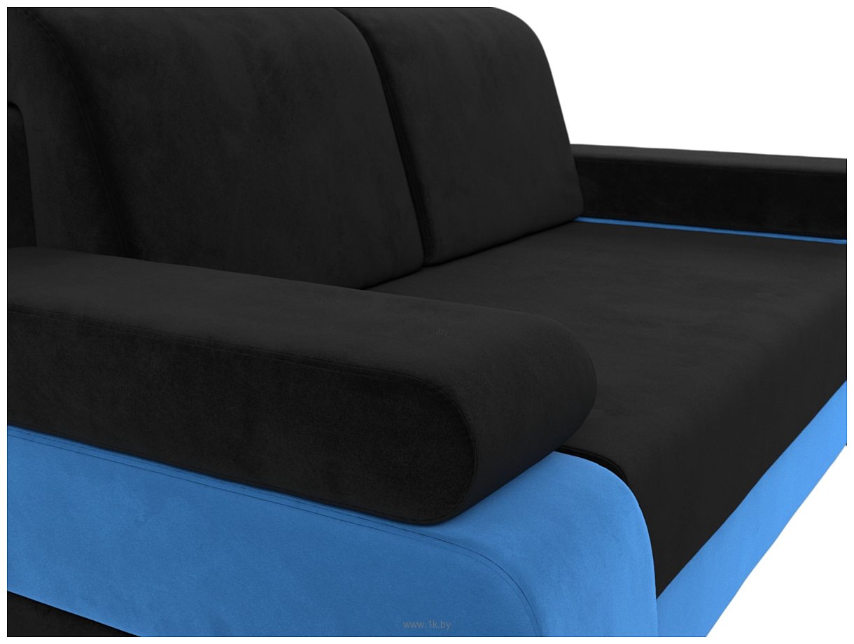 Фотографии Лига диванов Денвер 115535 (велюр, черный/голубой) Фотографии Лига диванов Денвер 115535 (велюр, черный/голубой)