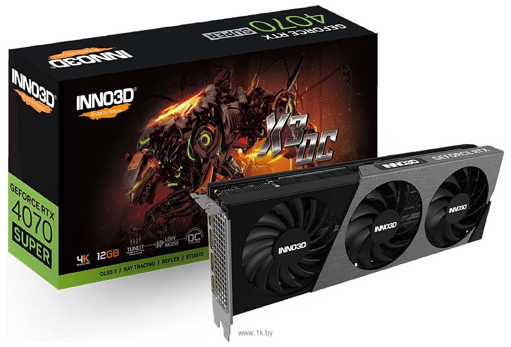 Фотографии Inno3D GeForce RTX 4070 Super Twin X3 OC (N407S3-126XX-186162L)