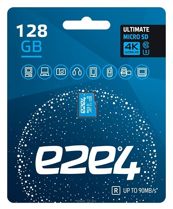 Фотографии e2e4 Ultimate microSDXC Class 10 UHS-I U3 90 MB/s 128GB