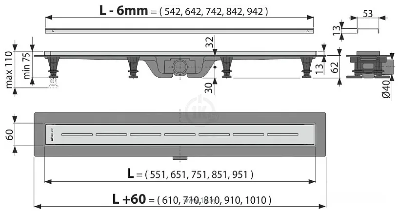 Фотографии Alcaplast APZ18-850M