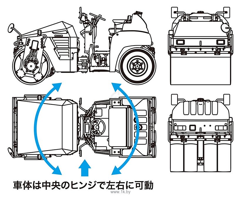 Фотографии Hasegawa Комбинированный вибрационный каток Hitachi ZC50C-5 1:35 66002