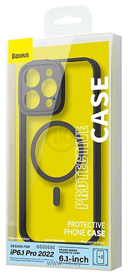 Фотографии Baseus Frame Series Magnetic Case для iPhone 14 Pro (черный)