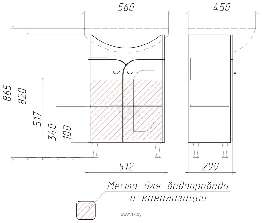 Фотографии Айсберг Уют 55 Радуга без ящика (белый)