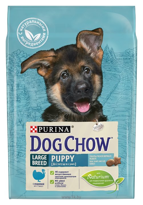 Фотографии DOG CHOW Puppy Large Breed с индейкой для щенков крупных пород (2.5 кг) 1 шт.