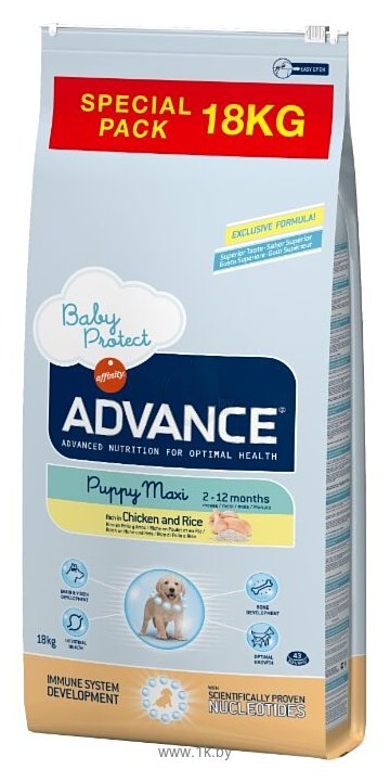 Фотографии Advance (18 кг) Puppy Maxi курица и рис