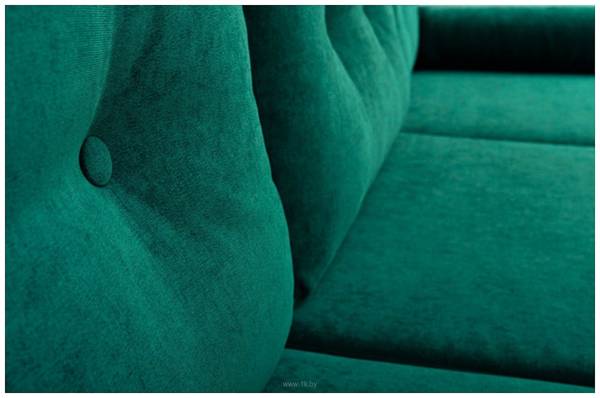 Фотографии Divan Динс угловой Velvet Emerald 220 см (велюр, зеленый)