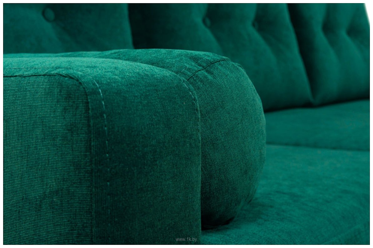 Фотографии Divan Динс угловой Velvet Emerald 220 см (велюр, зеленый)