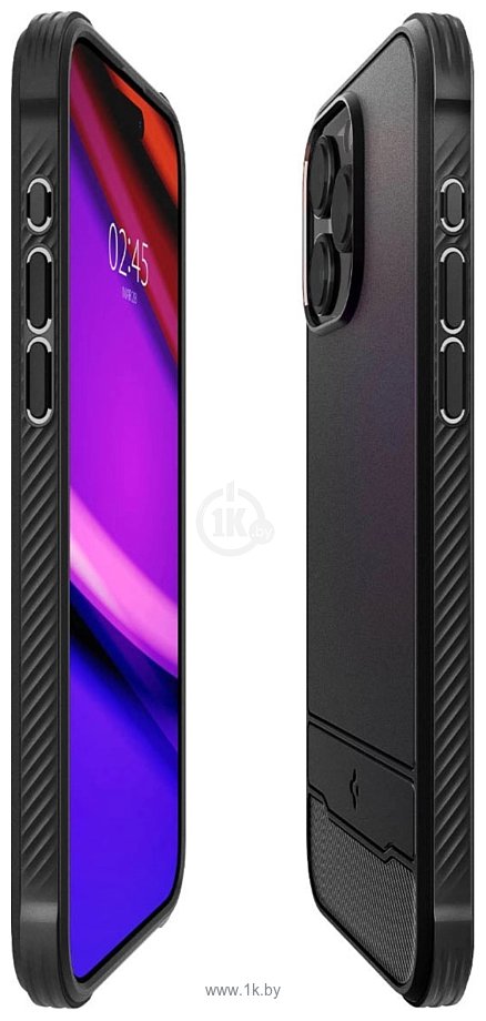 Фотографии Spigen Rugged Armor (MagFit) для iPhone 15 Pro Max ACS06561 (черный)