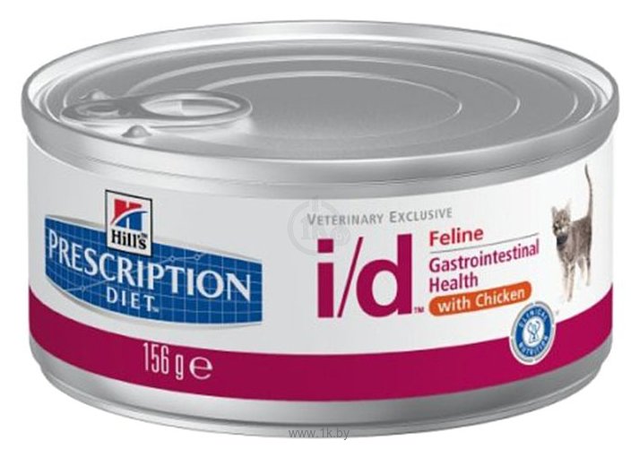 Фотографии Hill's (0.156 кг) 1 шт. Prescription Diet I/D Feline Gastrointestinal Health Minced with Chicken canned