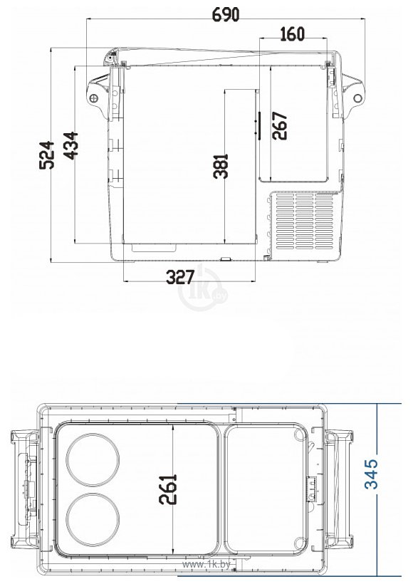 Фотографии Alpicool CF55 (с адаптером 220В)