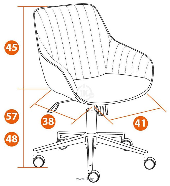 Фотографии TetChair Dublin (велюр, светло-серый 60)