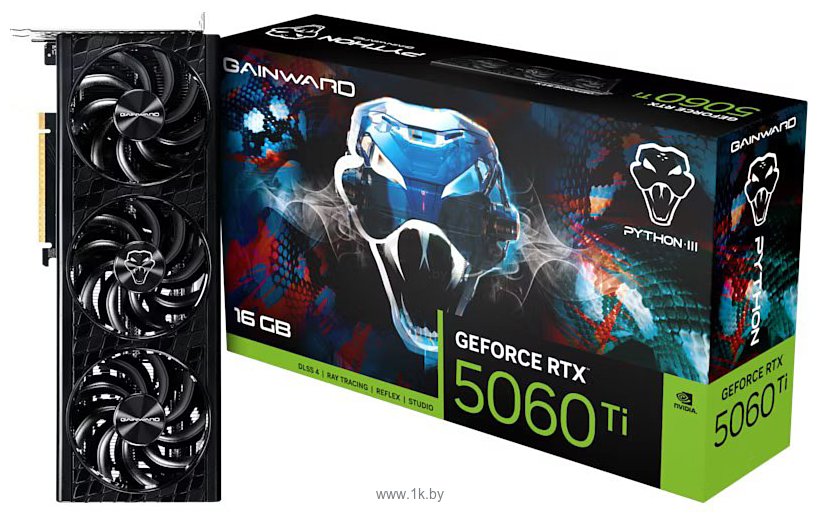 Фотографии Gainward GeForce RTX 5060 Ti Python III 16GB (NE7506T019T1-GB2061T)