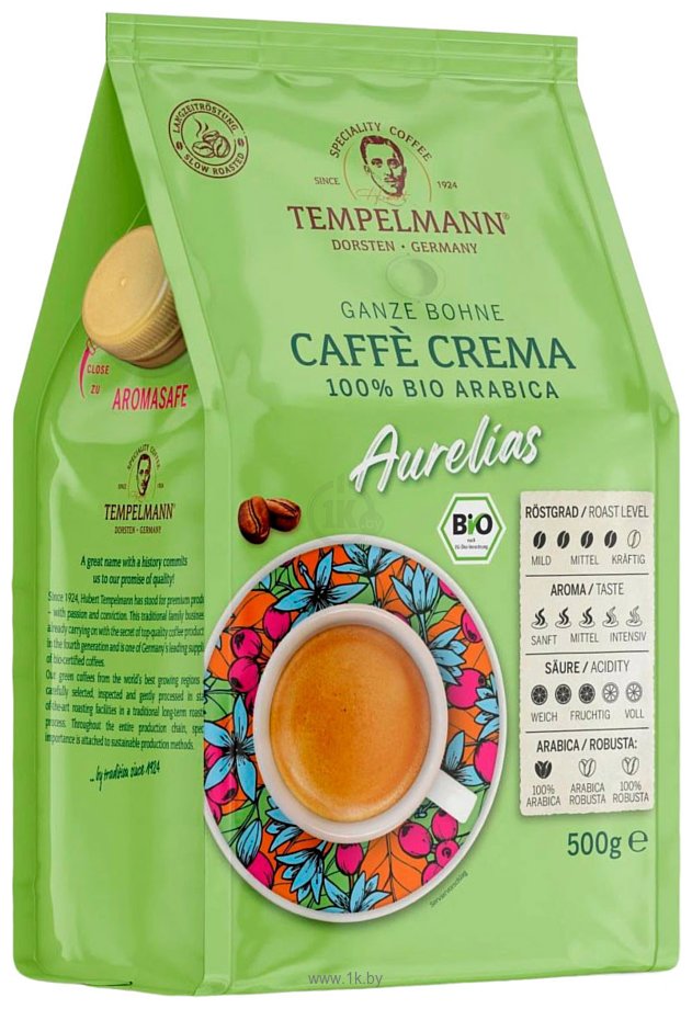 Фотографии Tempelmann Aurelias Caffe Crema зерновой 500 г