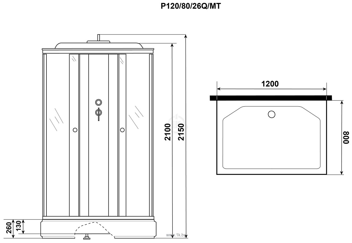 Фотографии Niagara Promo P120/80/26Q/MT 120x80x215