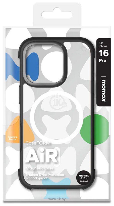 Фотографии Momax CaseForm Air MagSafe для iPhone 16 Pro MUAP24MD (черный)