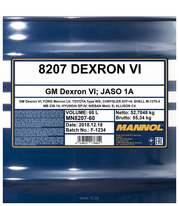 Фотографии Mannol Dexron VI 60л